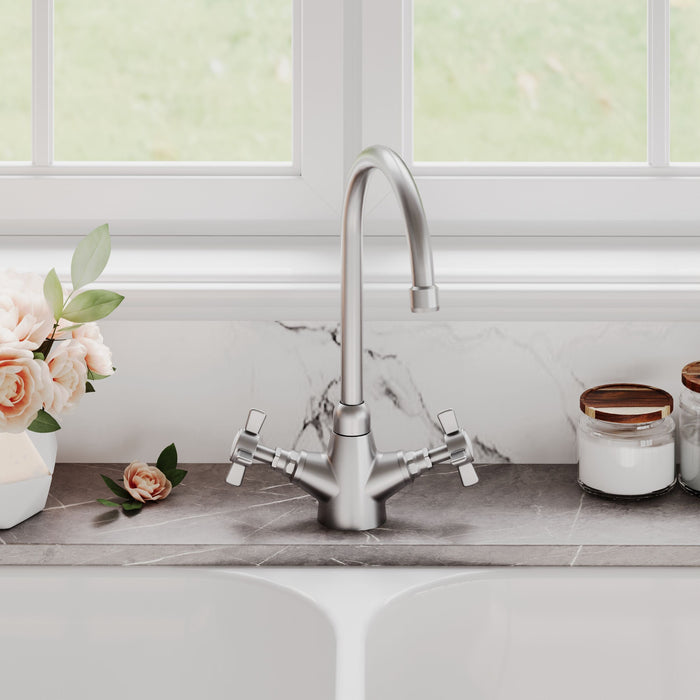 [BKT603] Norbury Mono Mixer Kitchen Tap - Multiple Handle and Finish Options Available - Lifestyle 1