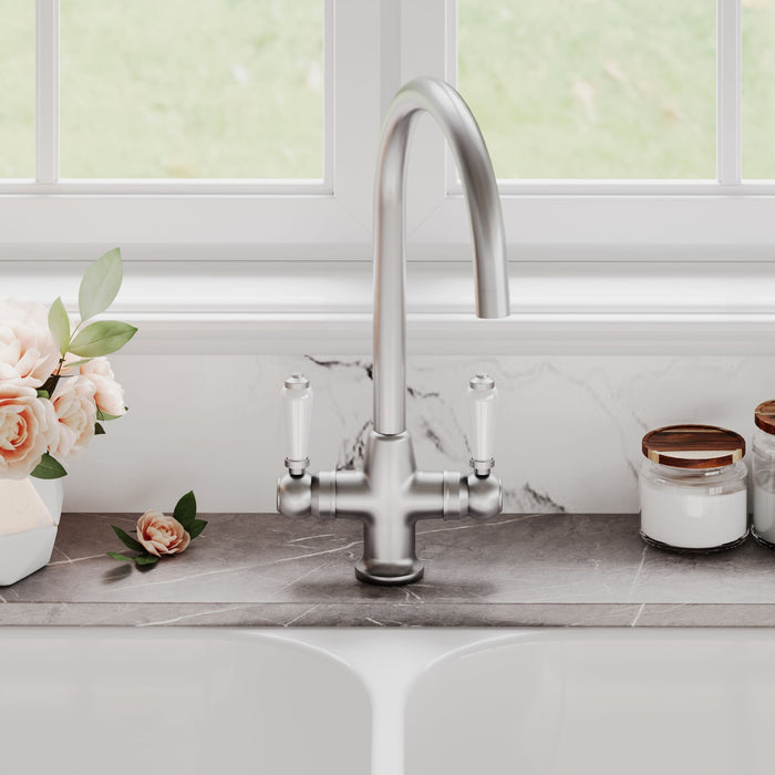 [BKT604] Norbury Mono Mixer Kitchen Tap - Multiple Handle and Finish Options Available - Lifestyle 1