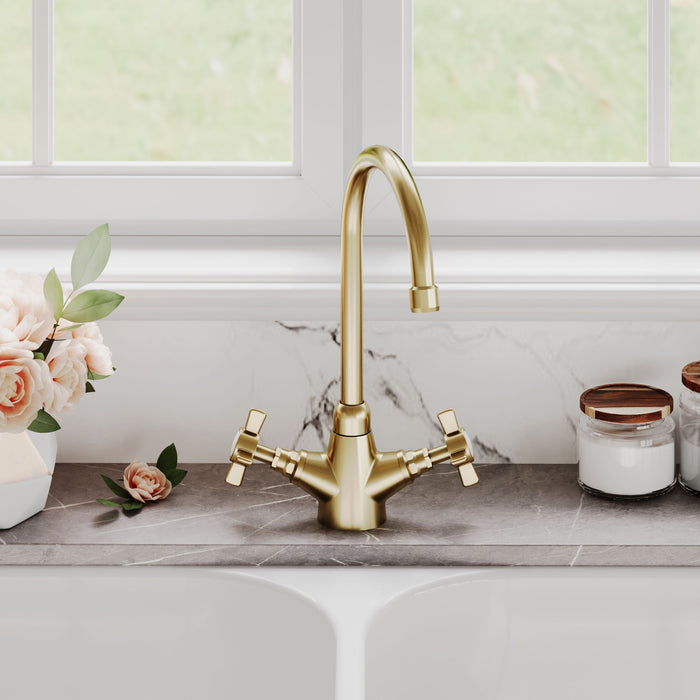 [BKT803] Norbury Mono Mixer Kitchen Tap - Multiple Handle and Finish Options Available - Lifestyle 1