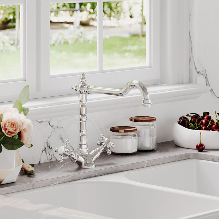 [BKT315B] Norbury Traditional French Classic Mono Sink Mixer Tap - Choice of Colour - Lifestyle 2