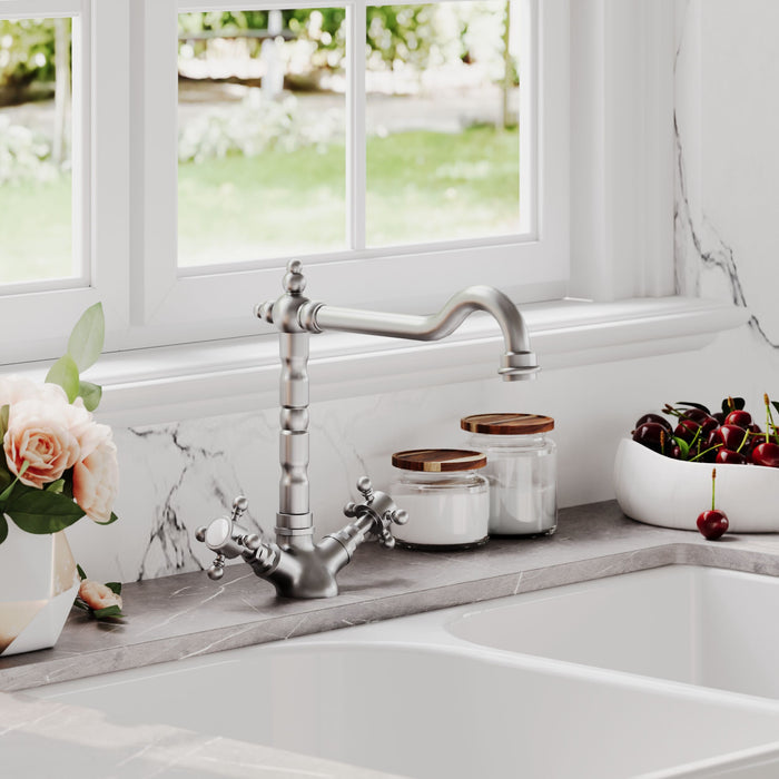 [BKT605] Norbury Traditional French Classic Mono Sink Mixer Tap - Choice of Colour - Lifestyle 2