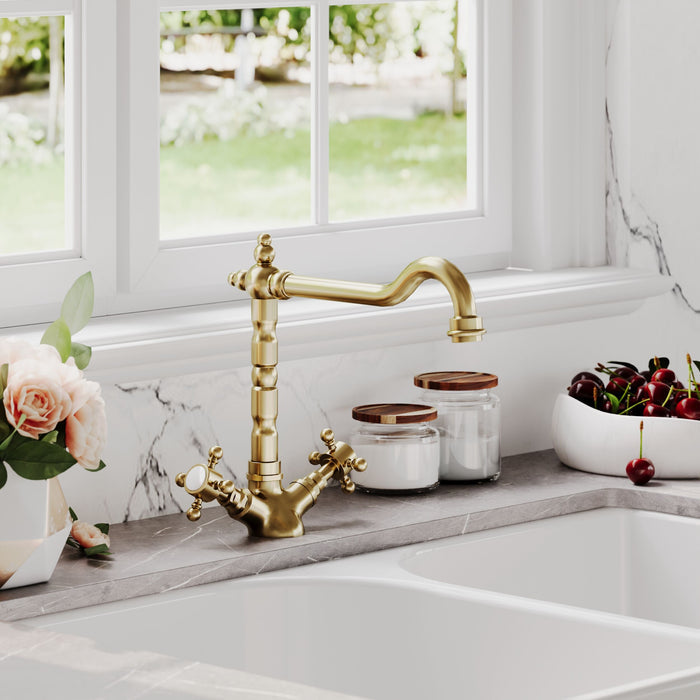 [BKT805] Norbury Traditional French Classic Mono Sink Mixer Tap - Choice of Colour - Lifestyle 2