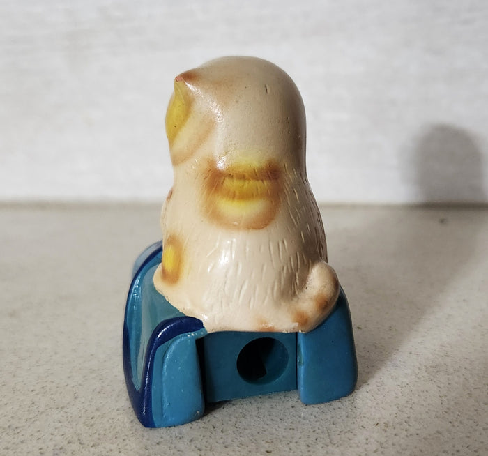 Novelty pencil sharpener - Kitten on Blue Cushion