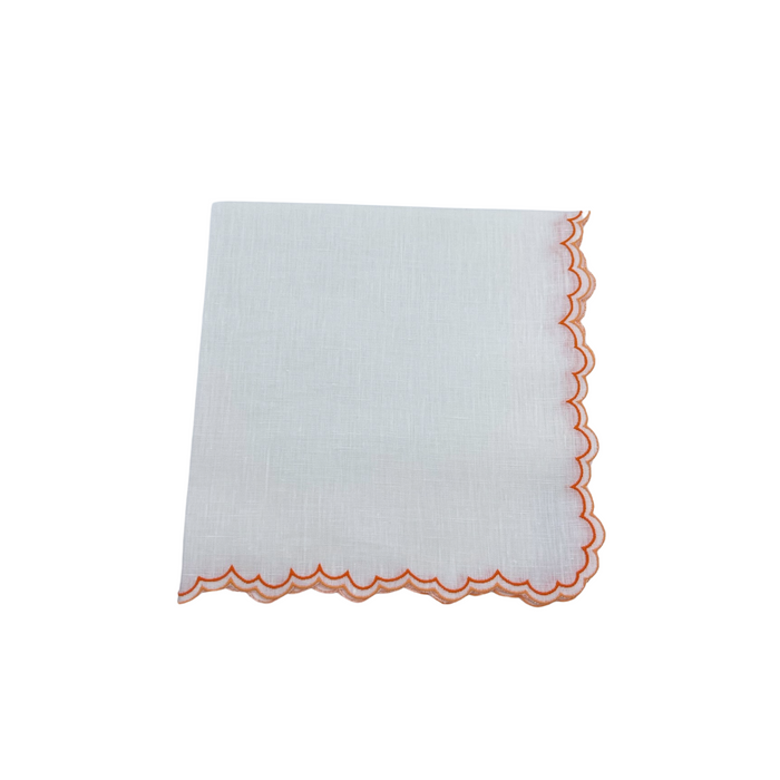 Orange Escamas Dinner Napkins, Set of Four