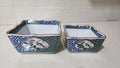 Pair of Arita ware (kobachi) square bowls