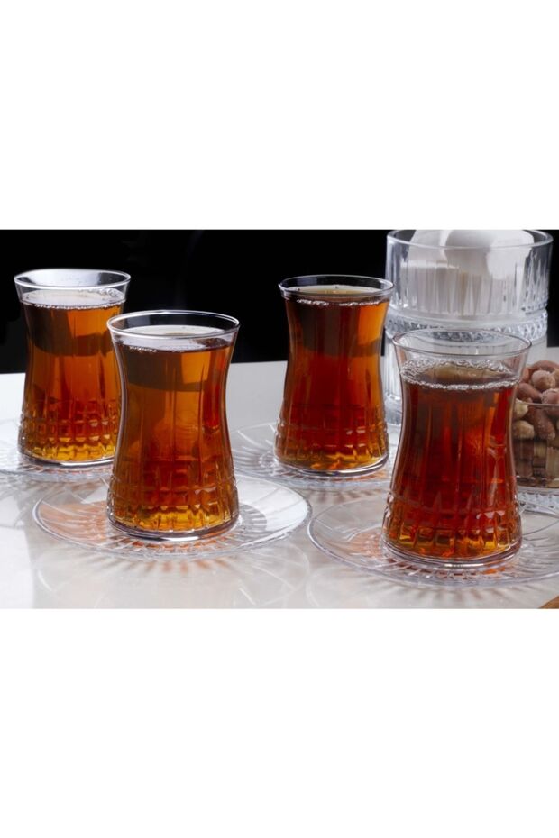 Pasabahce Elysia 6-Person Turkish Tea & Dessert Serving Set - Premium Glassware