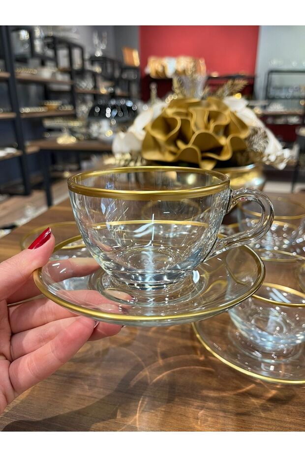 Pasabahce Pandora's Box Premium Glass Tea & Coffee Mug Set - 6 Count