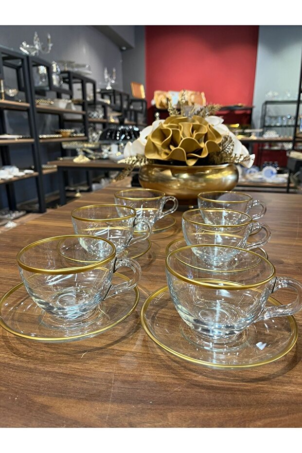 Pasabahce Pandora's Box Premium Glass Tea & Coffee Mug Set - 6 Count