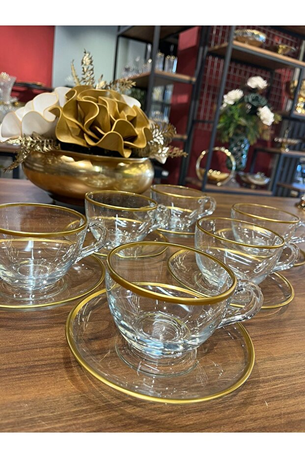 Pasabahce Pandora's Box Premium Glass Tea & Coffee Mug Set - 6 Count