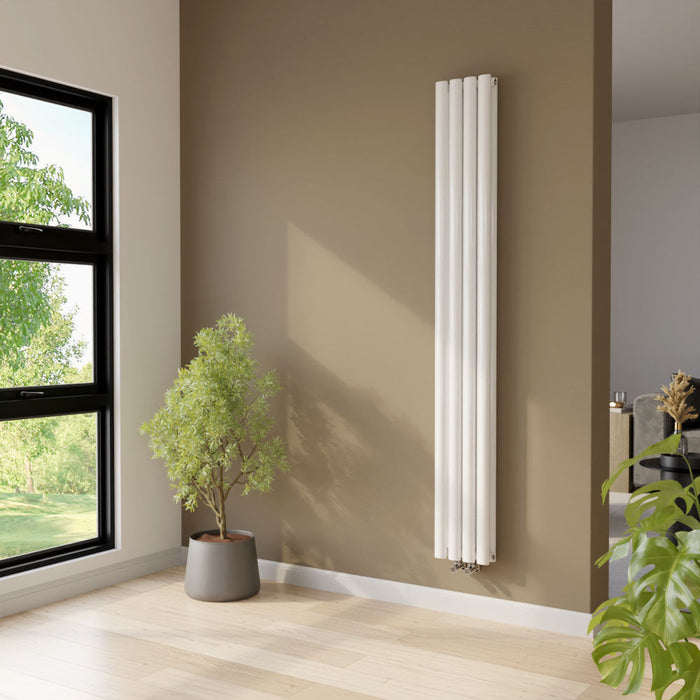 [BHEB007] Pattingham Compact Vertical Double Panel Radiator 1800mm x 236mm, Choice of Colour