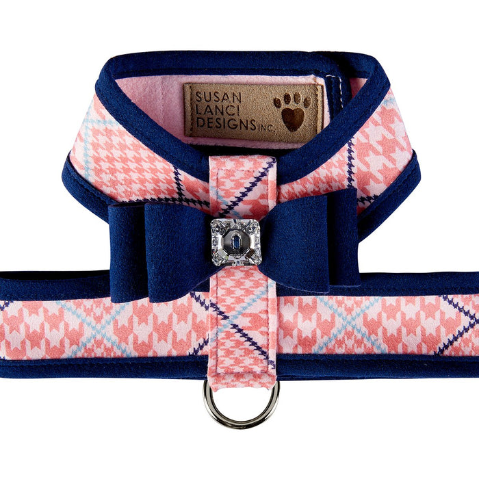 Peaches N' Cream Glen Houndstooth Tinkie Harness with Big Bow and Trim