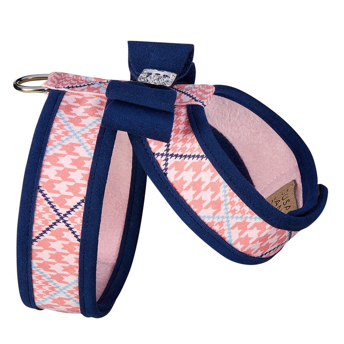 Peaches N' Cream Glen Houndstooth Tinkie Harness with Big Bow and Trim