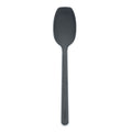 Gray silicone flat head spoon on a white background.