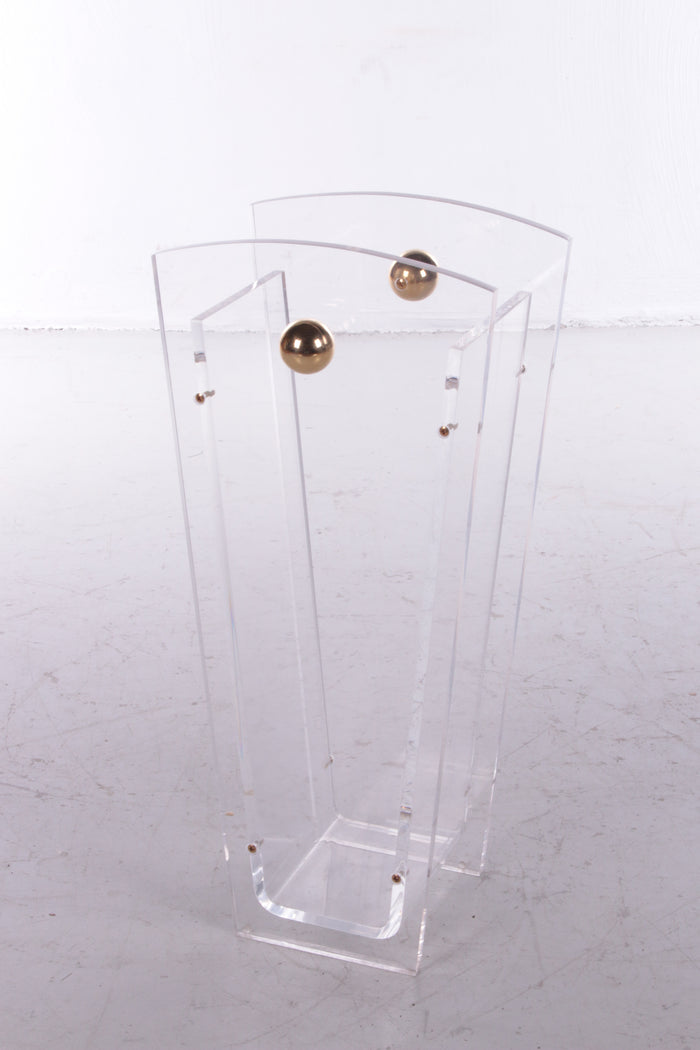 Plexieglas Paraplubak Charles Hollis Jones met messing accenten,