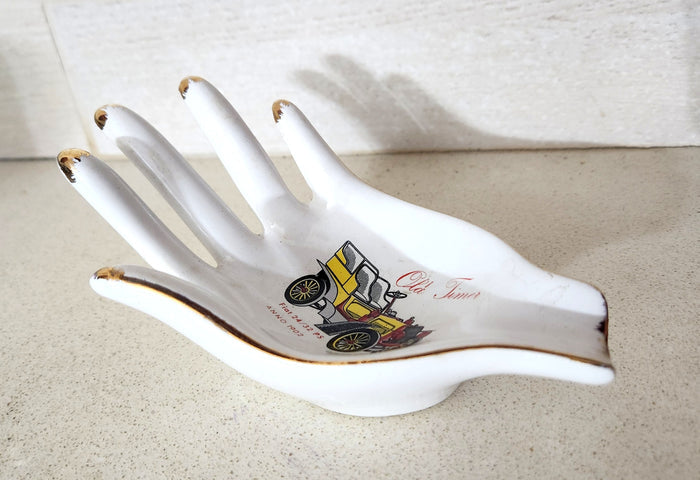 Porcelain Hand Shaped Trinket/Ashtray Fiat 1902