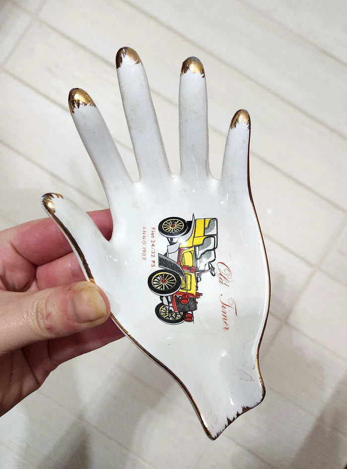Porcelain Hand Shaped Trinket/Ashtray Fiat 1902