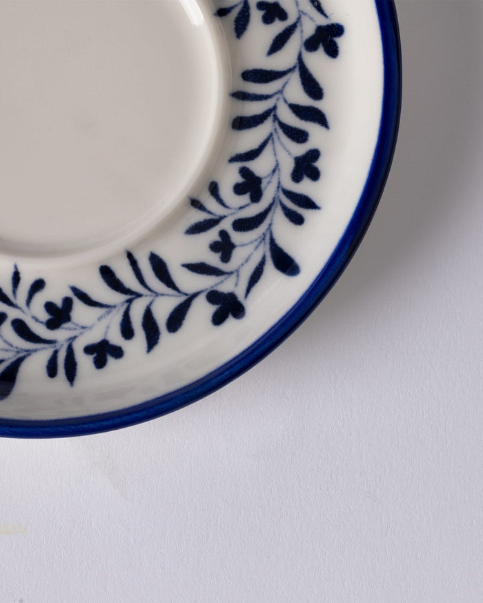 Porcelain Tea Plate Set - Grand Couronne Elegance