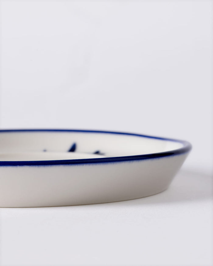 Porcelain Tea Plate Set - Grand Couronne Elegance