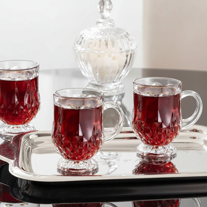 Premium Madame Coco Miquel Turkish Tea Cup Set - 4 - Piece 115ml - TryAladdin