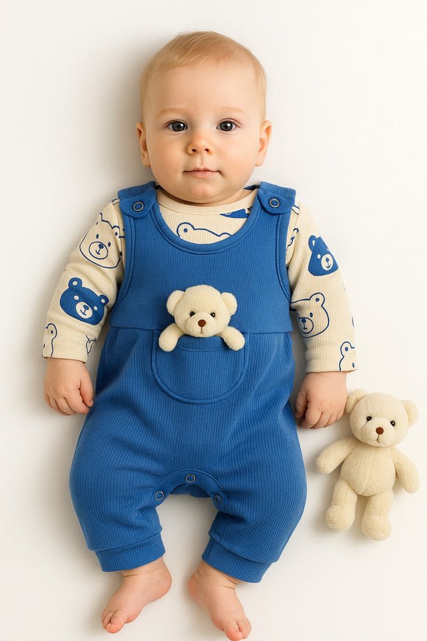Premium Newborn Baby Bear Overall Set - 2 - Piece - TryAladdin