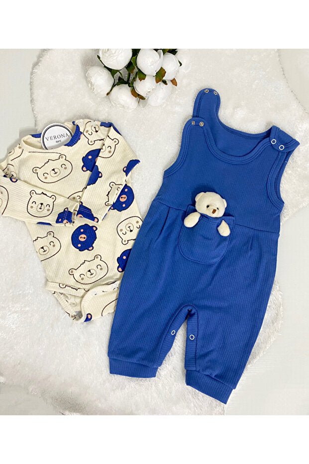 Premium Newborn Baby Bear Overall Set - 2 - Piece - TryAladdin