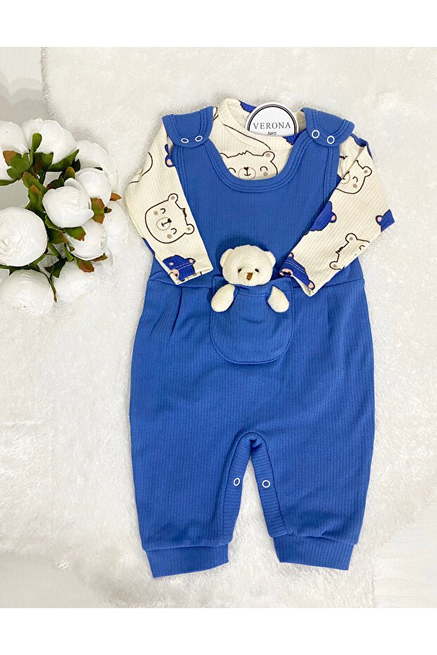 Premium Newborn Baby Bear Overall Set - 2 - Piece - TryAladdin