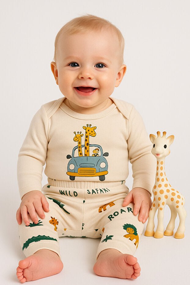 Premium Organic Cotton Newborn Baby 2 - Piece Bodysuit Set - 1 Set - TryAladdin