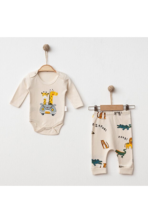 Premium Organic Cotton Newborn Baby 2 - Piece Bodysuit Set - 1 Set - TryAladdin
