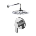 [BSBR06MV1] Pride Shower Bundle Concealed Round Manual Valve, Arm & Head Kit - Chrome Balterley - Cutout