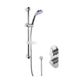 [BSBR14TW1] Pride Shower Bundle Concealed Round Twin Valve & Multi Function Handset Slide Rail Kit - Chrome Balterley - Cutout