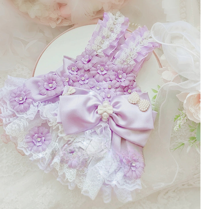 Puppy Love In Lilacs Doggie Dress