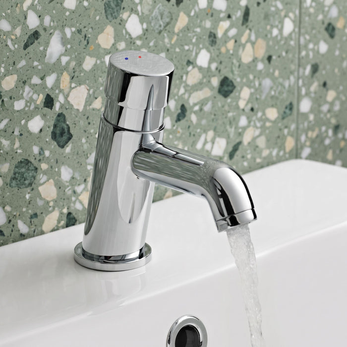 [BTCC009] Push Button Mono Basin Tap - Chrome - Lifestyle 1