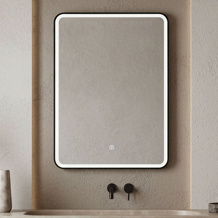 [BMFR701] Quixhill Rectangular LED Illuminated Touch Sensor Framed Mirror with Demister, 700mm x 500mm - Silo