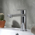 [BTD305] Ranton Contemporary Mono Basin Mixer Tap and Push Button Waste, Choice of Colour - Silo
