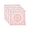 Red Amor Bonheur Dinner Napkin, Set of 4
