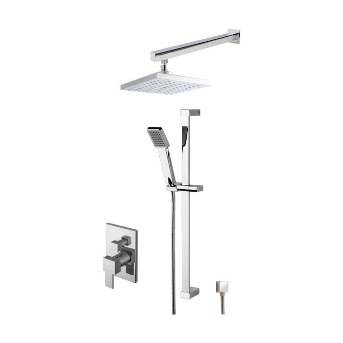 [BSBS38MV2] Ripple Concealed Square Manual Valve Shower Set - Chrome - Balterley - Cutout