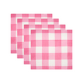 Rose Gingham Dinner Napkin, Set of 4