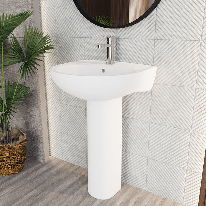 [BCRI003] Round 1 Tap Hole Basin with Full Pedestal - Lifestyle 3