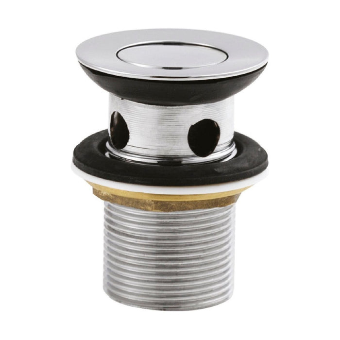 [BASWR03] Round Brass Flip Top Basin Waste - Chrome - Cutout