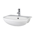 [BCSR305A] Round Ceramics Semi Recessed 1 Tap Hole Basin (Tap Not Included), 500mm - Balterley - Cutout