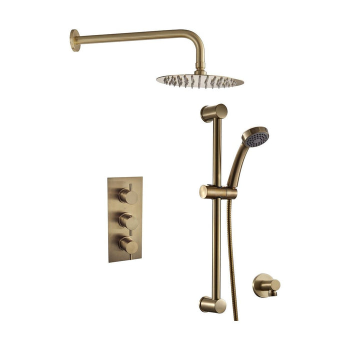[BSTSS502] Round Concealed Thermostatic Shower Set, Choice of Finish - Cutout