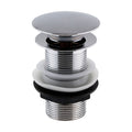 [BASWK04] Round Push Button Basin Waste Unslotted - Chrome - Cutout