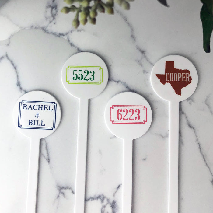 Round Stir Sticks, Custom