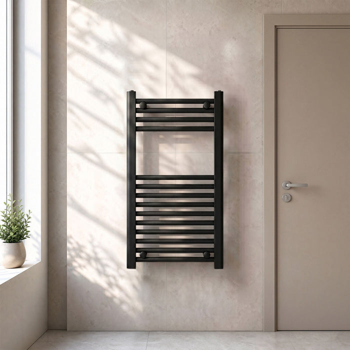 [BHSL15080] Round Straight Towel Radiator 800x500 - Silo