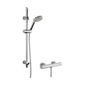 [BSBR65BV1] Round Thermostatic Minimalist Bar Valve and Water Saving Slide Rail Kit Shower Bundle - Chrome - Balterley - Cutout