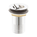 [BASWR02] Round Unslotted Flip Top Basin Waste - Chrome - Cutout