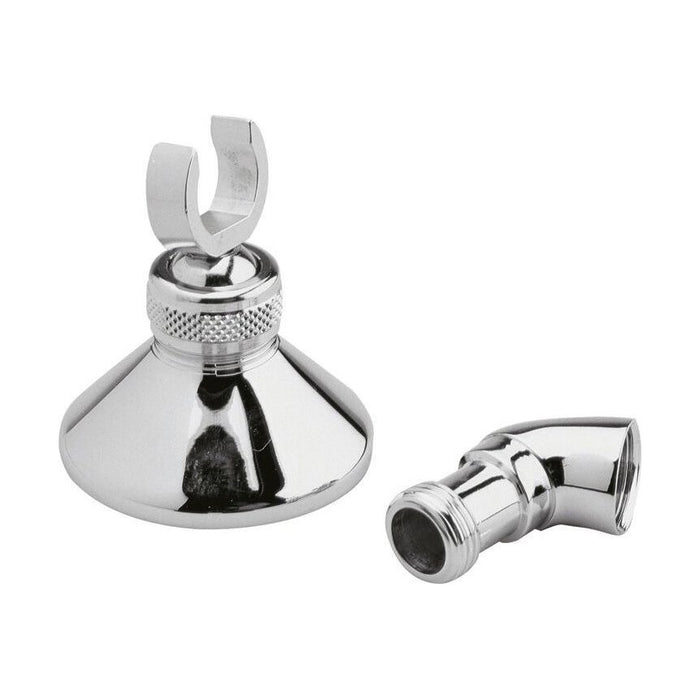 [BSHH310A] Round Wall Bracket and Elbow - Chrome - Cutout