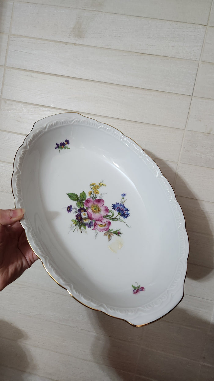Royal Copenhagen "Saxon Flower" oval serving platters