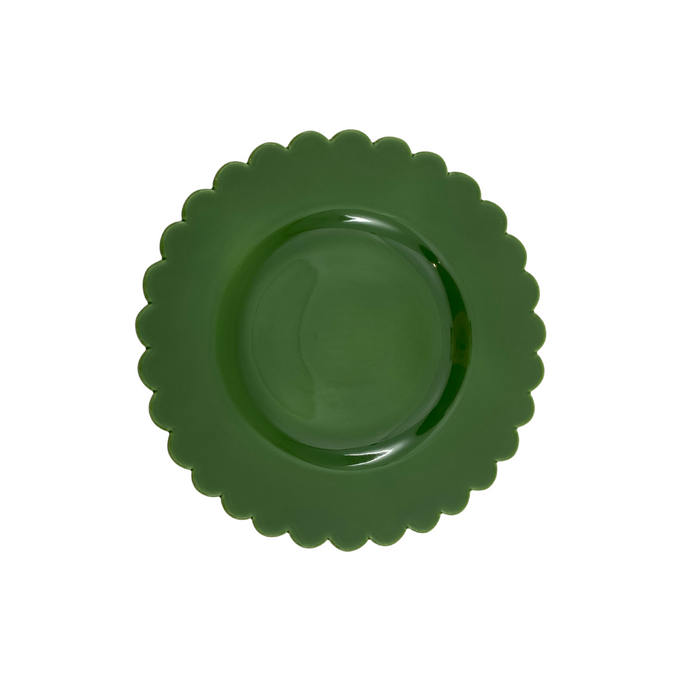 Scalloped Plate, Green