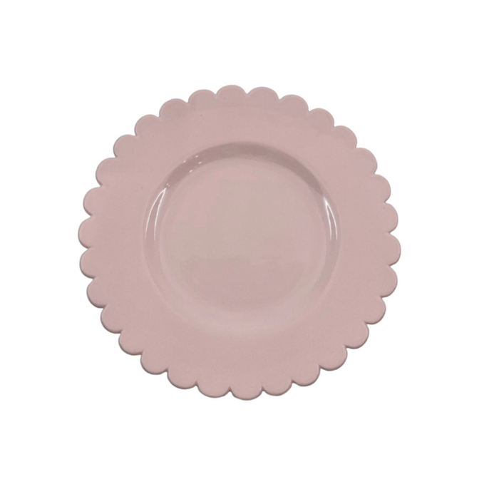 Scalloped Plate, Pink